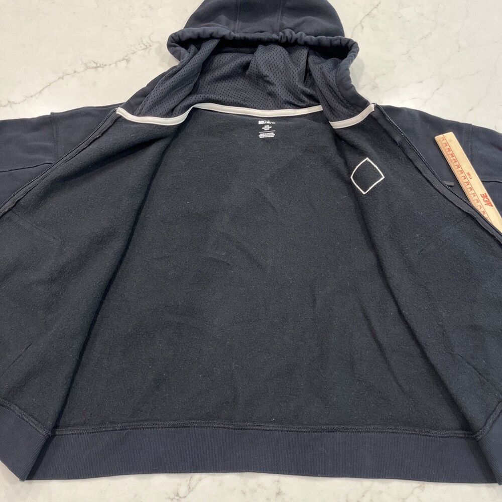 Under Armour Project Rock Crop Cropped Hoodie Womens Medium Black Full Zip - Picture 3 of 11